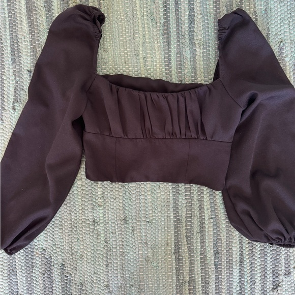 US4 Ariah Long Sleeve Top Black Princess Polly - Picture 7 of 8